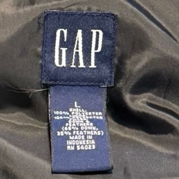 GAP Puffer Vest Quilted Down Fill Black Sleeveless Women’s Large - Picture 6 of 10